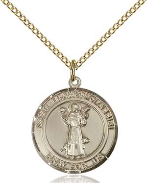 St. Francis of Assisi Medal<br/>8036 Round, Gold Filled