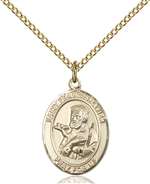 St. Francis Xavier Medal<br/>8037 Oval, Gold Filled