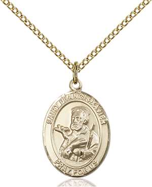 St. Francis Xavier Medal<br/>8037 Oval, Gold Filled