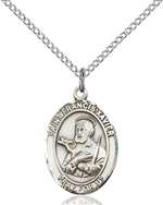 St. Francis Xavier Medal<br/>8037 Oval, Sterling Silver