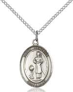 St. Genesius of Rome Medal<br/>8038 Oval, Sterling Silver