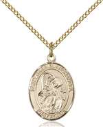 St. Gabriel the Archangel Medal<br/>8039 Oval, Gold Filled