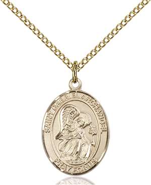 St. Gabriel the Archangel Medal<br/>8039 Oval, Gold Filled