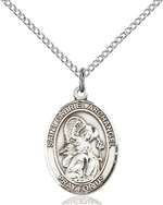 St. Gabriel the Archangel Medal<br/>8039 Oval, Sterling Silver
