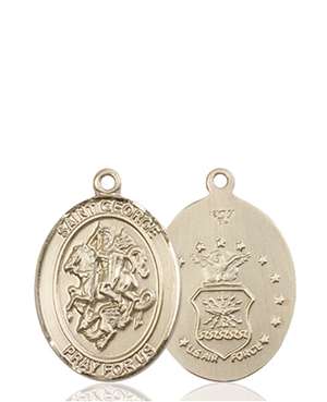 St. George / Air Force Medal<br/>8040 Oval, 14kt Gold