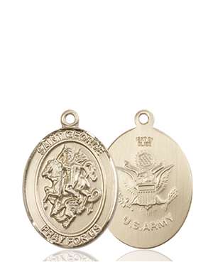 St. George / Army Medal<br/>8040 Oval, 14kt Gold