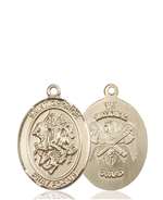 St. George / Nat'L Guard Medal<br/>8040 Oval, 14kt Gold