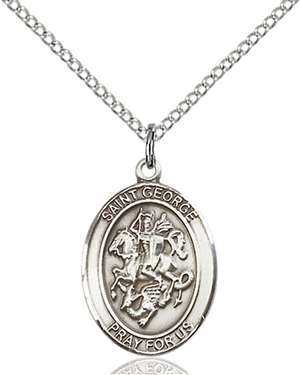 St. George Medal<br/>8040 Oval, Sterling Silver