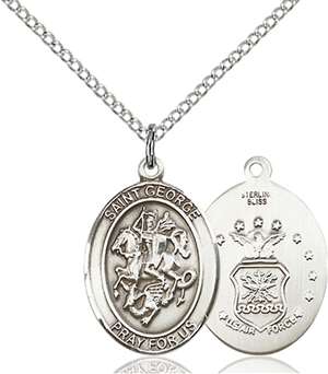 St. George / Air Force Medal<br/>8040 Oval, Sterling Silver