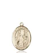 St. Genevieve Medal<br/>8041 Oval, 14kt Gold