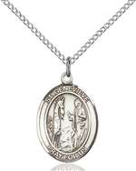 St. Genevieve Medal<br/>8041 Oval, Sterling Silver