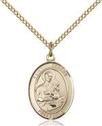 St. Gerard Majella Medal<br/>8042 Oval, Gold Filled