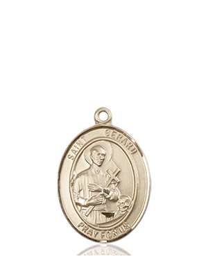 St. Gerard Majella Medal<br/>8042 Oval, 14kt Gold