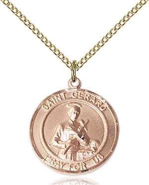 St. Gerard Medal<br/>8042 Round, Gold Filled