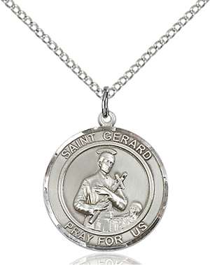 St. Gerard Medal<br/>8042 Round, Sterling Silver
