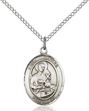 St. Gerard Majella Medal<br/>8042 Oval, Sterling Silver