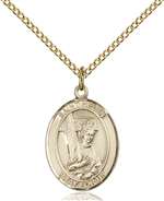 St. Helen Medal<br/>8043 Oval, Gold Filled