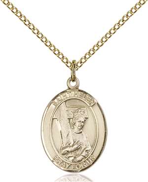 St. Helen Medal<br/>8043 Oval, Gold Filled