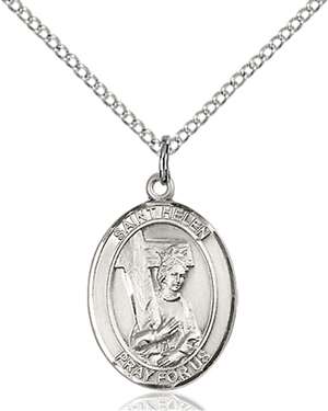 St. Helen Medal<br/>8043 Oval, Sterling Silver