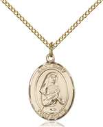 St. Emily De Vialar Medal<br/>8047 Oval, Gold Filled