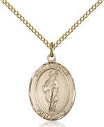 St. Gregory the Great Medal<br/>8048 Oval, Gold Filled