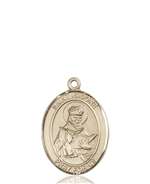 St. Isidore of Seville Medal<br/>8049 Oval, 14kt Gold
