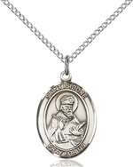 St. Isidore of Seville Medal<br/>8049 Oval, Sterling Silver