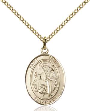 St. James the Greater Medal<br/>8050 Oval, Gold Filled