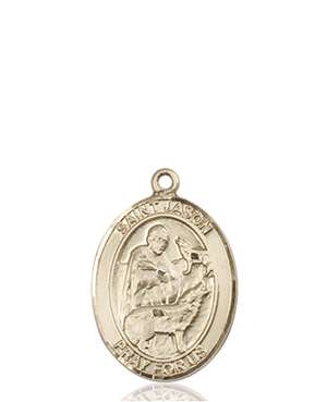 St. Jason Medal<br/>8051 Oval, 14kt Gold