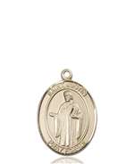 St. Justin Medal<br/>8052 Oval, 14kt Gold