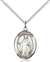 St. Justin Medal<br/>8052 Oval, Sterling Silver