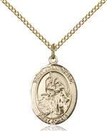St. Joan Of Arc / Army Medal<br/>8053 Oval, Gold Filled