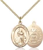 St. Joan Of Arc /Coast Guard Medal<br/>8053 Oval, Gold Filled