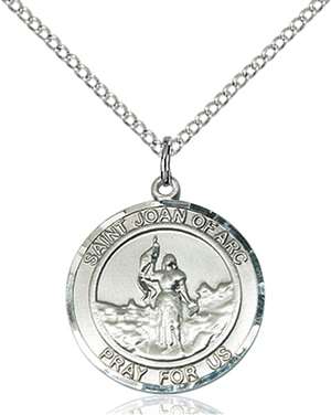 St. Joan of Arc Medal<br/>8053 Round, Sterling Silver
