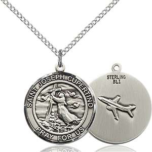 St. Joseph of Cupertino Medal<br/>8057 Round, Sterling Silver