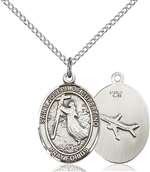 St. Joseph of Cupertino Medal<br/>8057 Oval, Sterling Silver