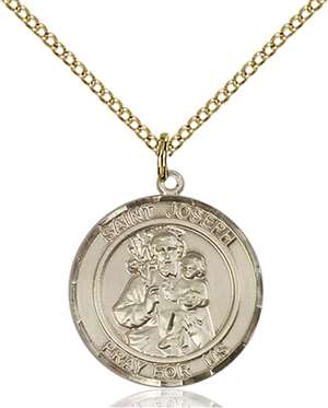 St. Joseph Medal<br/>8058 Round, Gold Filled