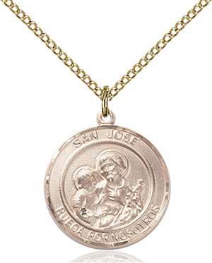 San Jose Medal<br/>8058 Spanish, Round, Gold Filled