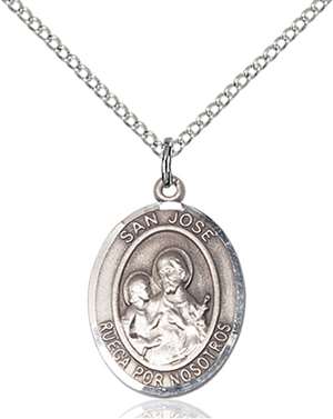 San Jose Medal<br/>8058 Spanish, Oval, Sterling Silver