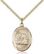 St. Joshua Medal<br/>8059 Oval, Gold Filled