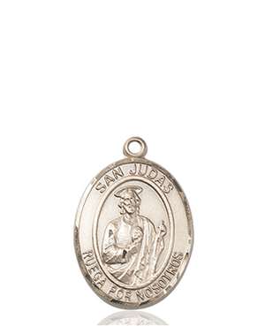 San Judas Medal<br/>8060 Spanish, Oval, 14kt Gold
