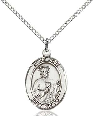 St. Jude Thaddeus Medal<br/>8060 Oval, Sterling Silver