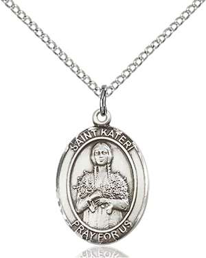 St. Kateri Medal<br/>8061 Oval, Sterling Silver