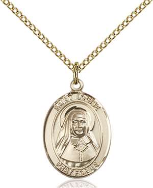 St. Louise De Marillac Medal<br/>8064 Oval, Gold Filled