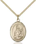 St. Lucia of Syracuse Medal<br/>8065 Oval, Gold Filled