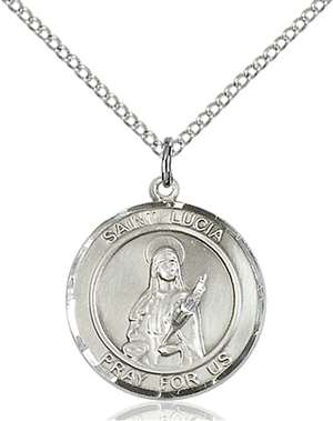 St. Lucia of Syracuse Medal<br/>8065 Round, Sterling Silver