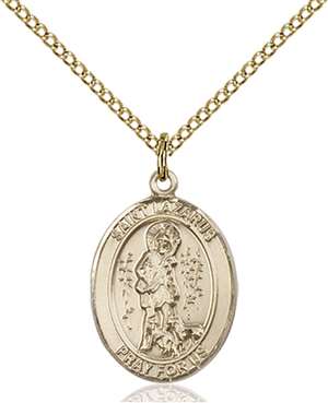 St. Lazarus Medal<br/>8066 Oval, Gold Filled