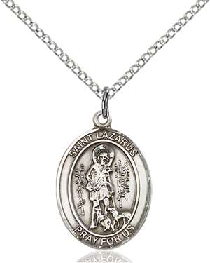 St. Lazarus Medal<br/>8066 Oval, Sterling Silver