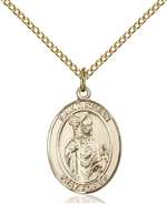St. Kilian Medal<br/>8067 Oval, Gold Filled