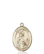 St. Kilian Medal<br/>8067 Oval, 14kt Gold